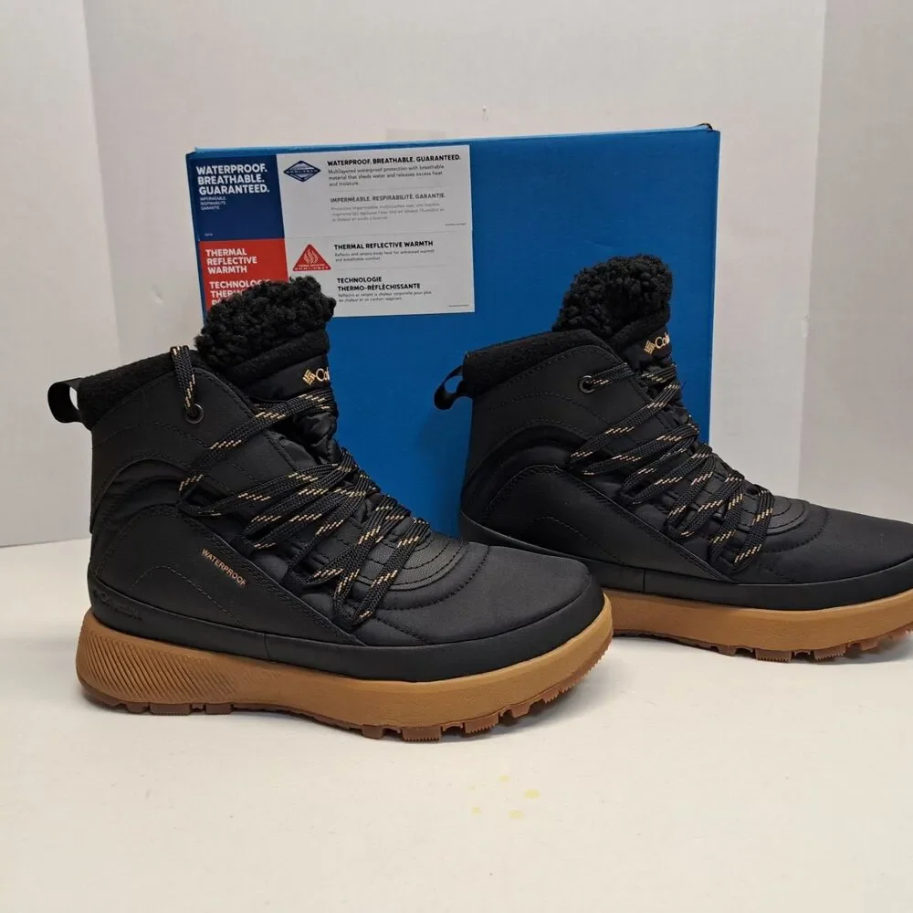Columbia Red Hills Omni Heat Women’s Size 6.5 Black Winter/Snow Boots